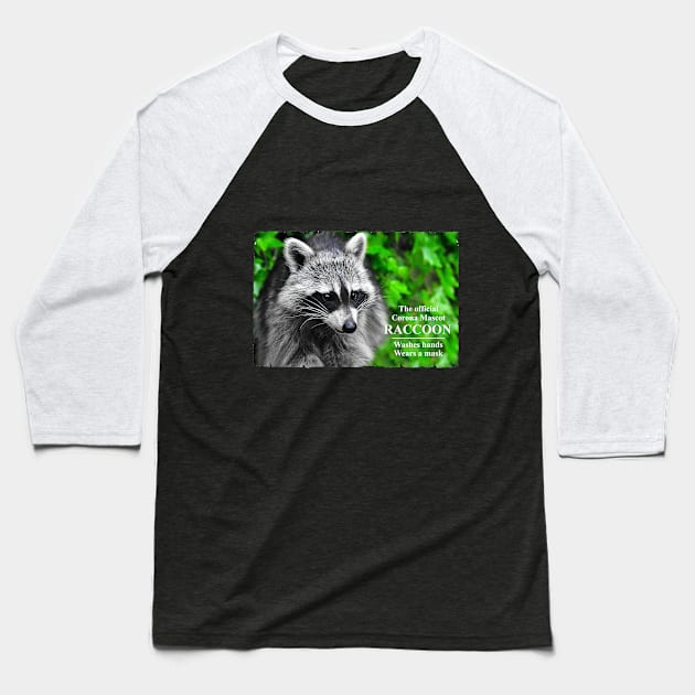 Corona mascot - Raccoon Baseball T-Shirt by DeVerviers